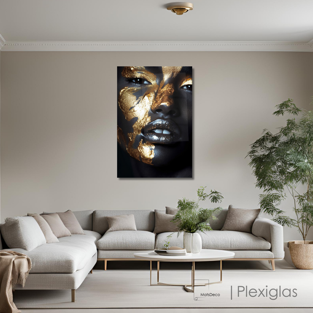 Gold Face Art - Akoestisch | Plexiglas
