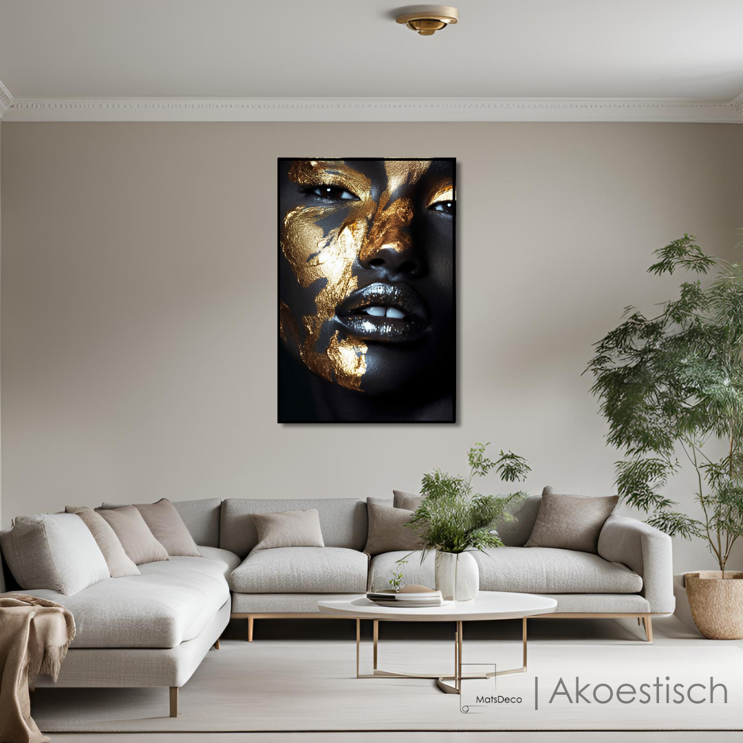 Gold Face Art - Akoestisch | Plexiglas